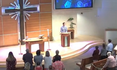 view of Sanctuary during worship service